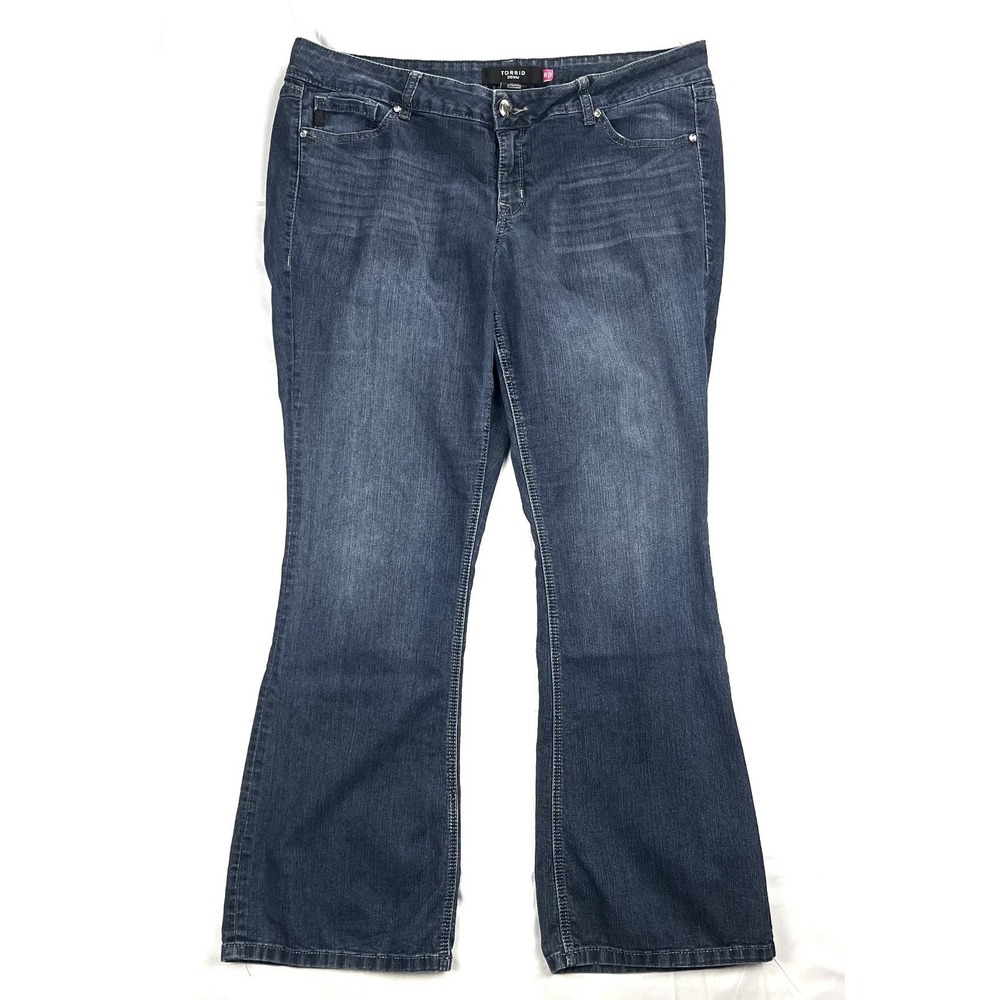 Torrid Denim Womens Size 20 Dark Wash Bootcut Flare Stretch Jeans Blue 507852